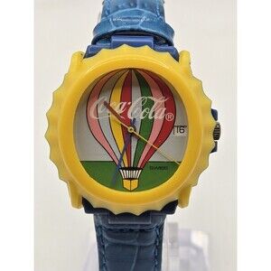 Rare Swatch Swiss Vintage Coca-Cola Hot Balloon Rainbow Water Resistant Watch